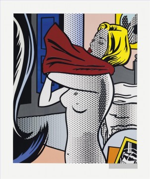 Roy Lichtenstein Werke - Collage für Akt mit roten Hemd Roy Lichtenstein